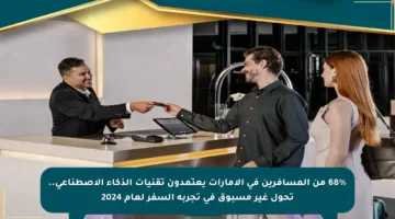 68% من المسافرين في الإمارات يعتمدون تقنيات الذكاء الاصطناعي.. تحول غير مسبوق في تجربة السفر لعام 2024